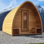 Tiny pod pine sauna